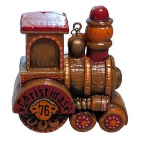 Vintage 1976 Hallmark Christmas Ornament train engine locomotive hard plastic